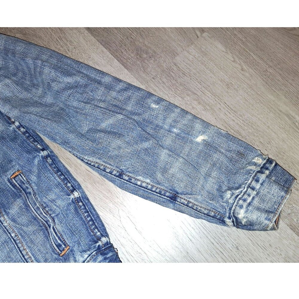 Levi's 70507 Standard Trucker Distressed Denim Jean Jacket Men's Size Medium - Picture 6 of 9